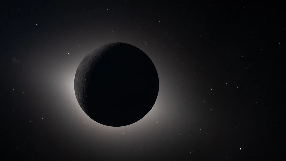 Archivbild: Von der Artemis-II-Crew aufgenommen: Der Mond verdeckt die Sonne, 6. April 2026