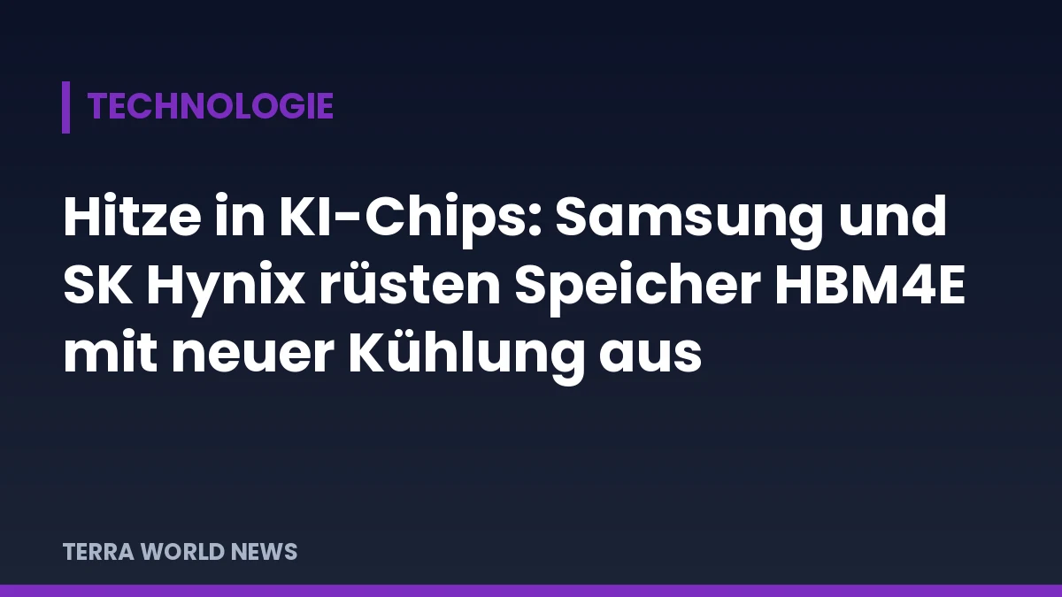 Grafik: Hitze in KI-Chips: Samsung und SK Hynix rüsten Speicher HBM4E mit neuer Kühlung aus
