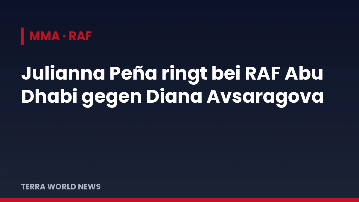 Заглавна графика: Джулиана Пеня излиза на борба на RAF Абу Даби