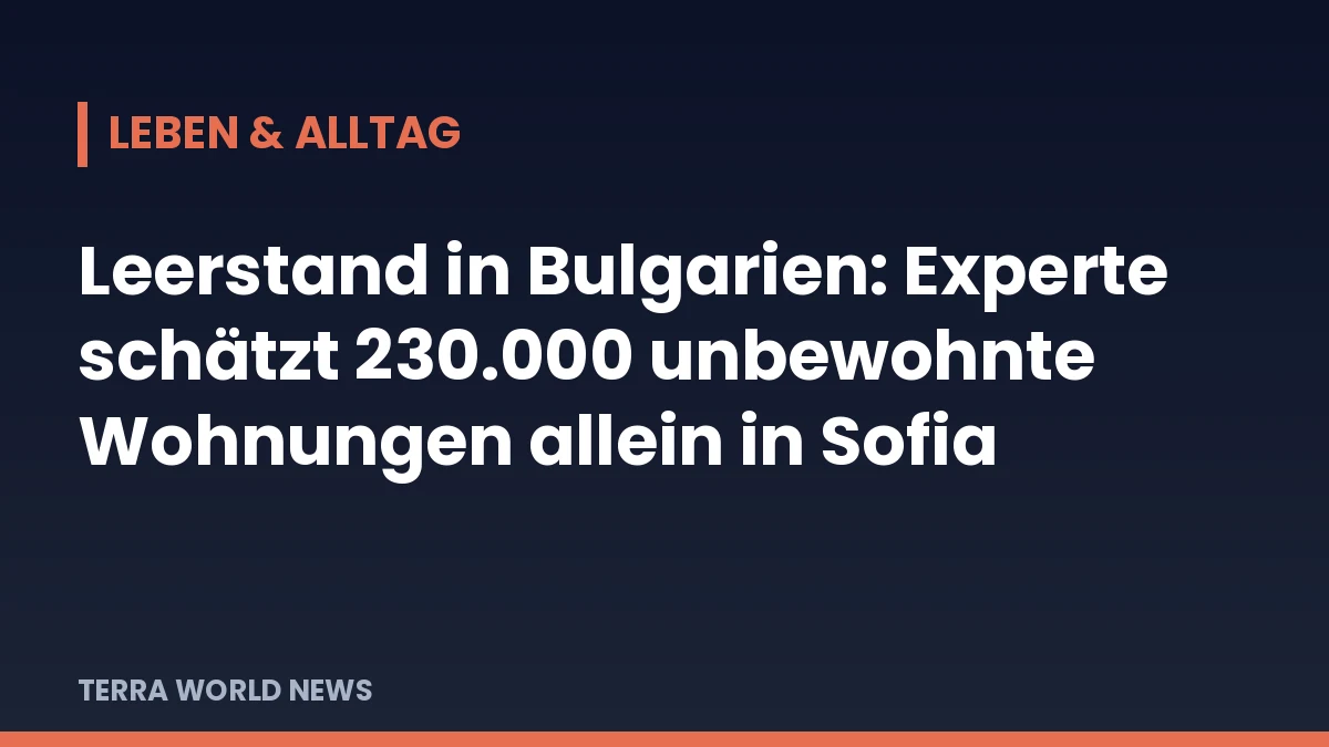 Графика: Празни жилища: експерт изчислява 230 000 необитаеми апартамента само в София