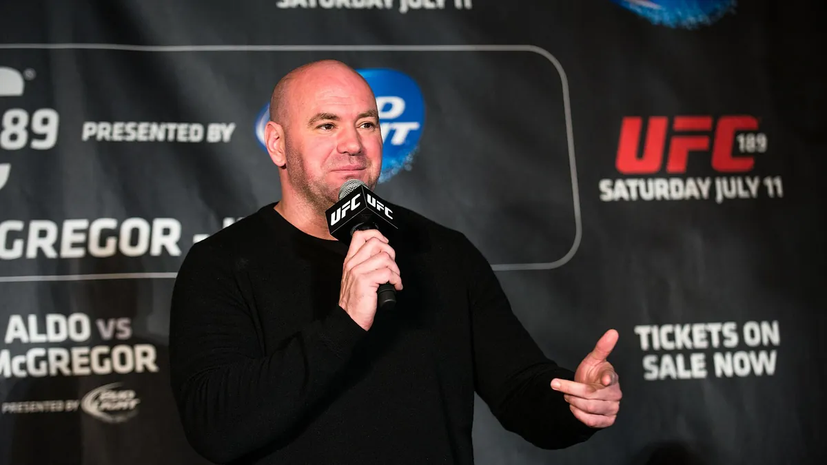 Дана Уайт на пресконференция на UFC през 2015 г. (архивна снимка)