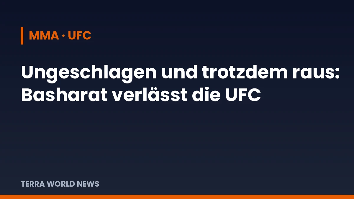 Title graphic: Farid Basharat leaves the UFC