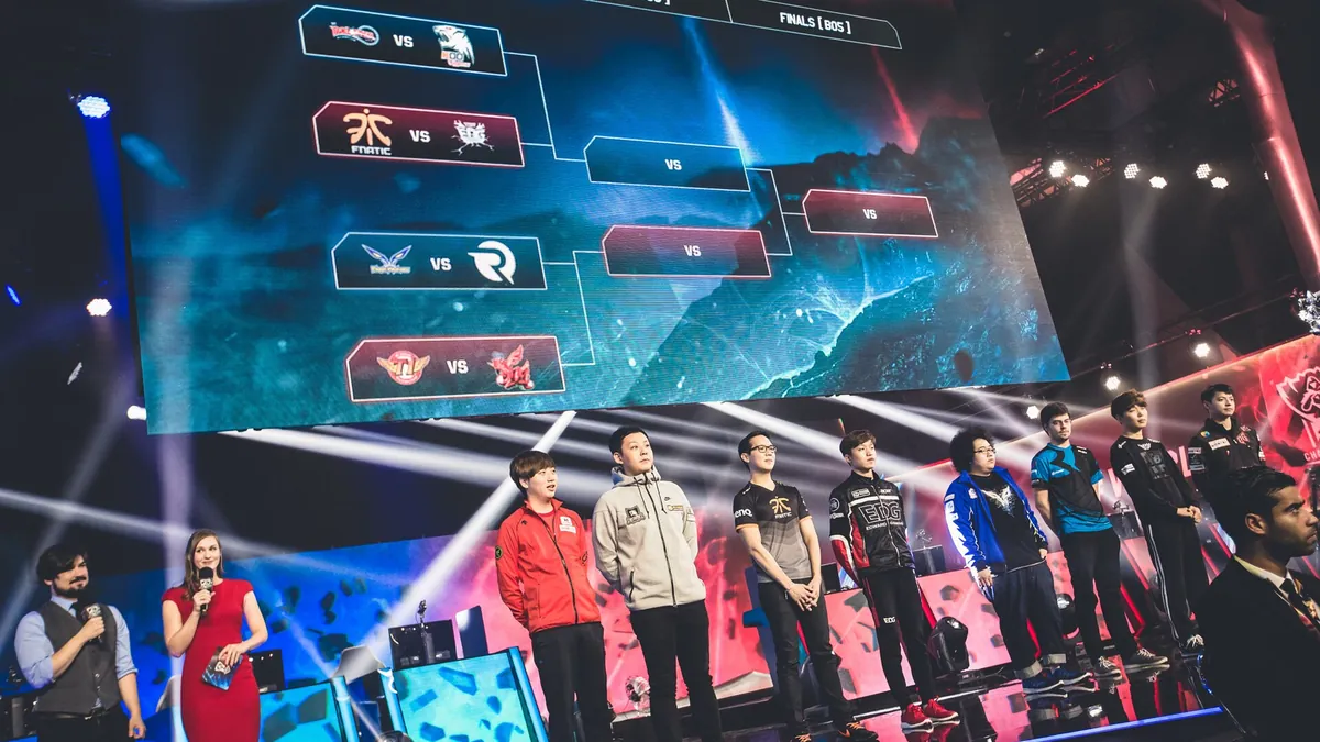 Архивна снимка: сцената на Световното първенство по League of Legends 2015 г. в Париж