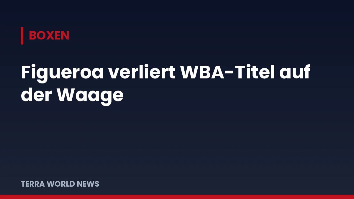 Титлата на WBA в перо категория: Фигероа я губи на кантара (заглавна графика)