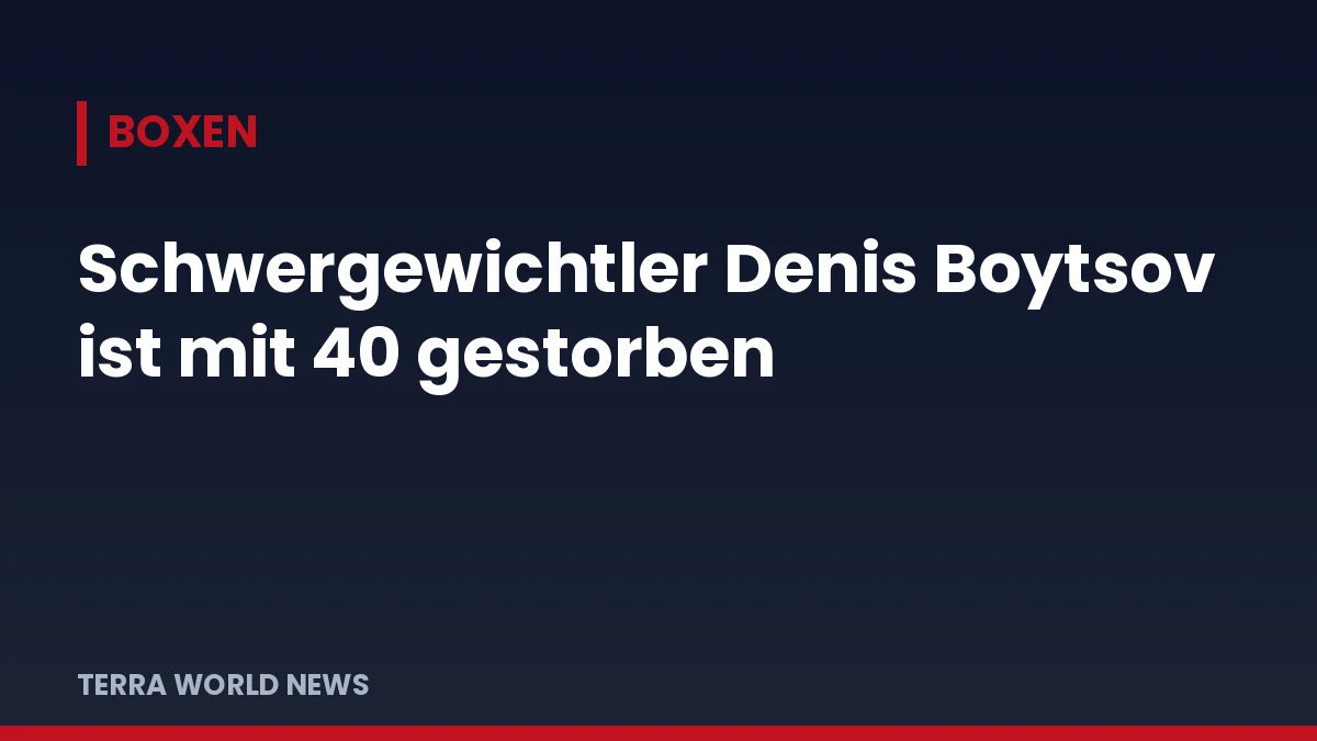 Titelgrafik: Denis Boytsov gestorben (eigene Grafik)