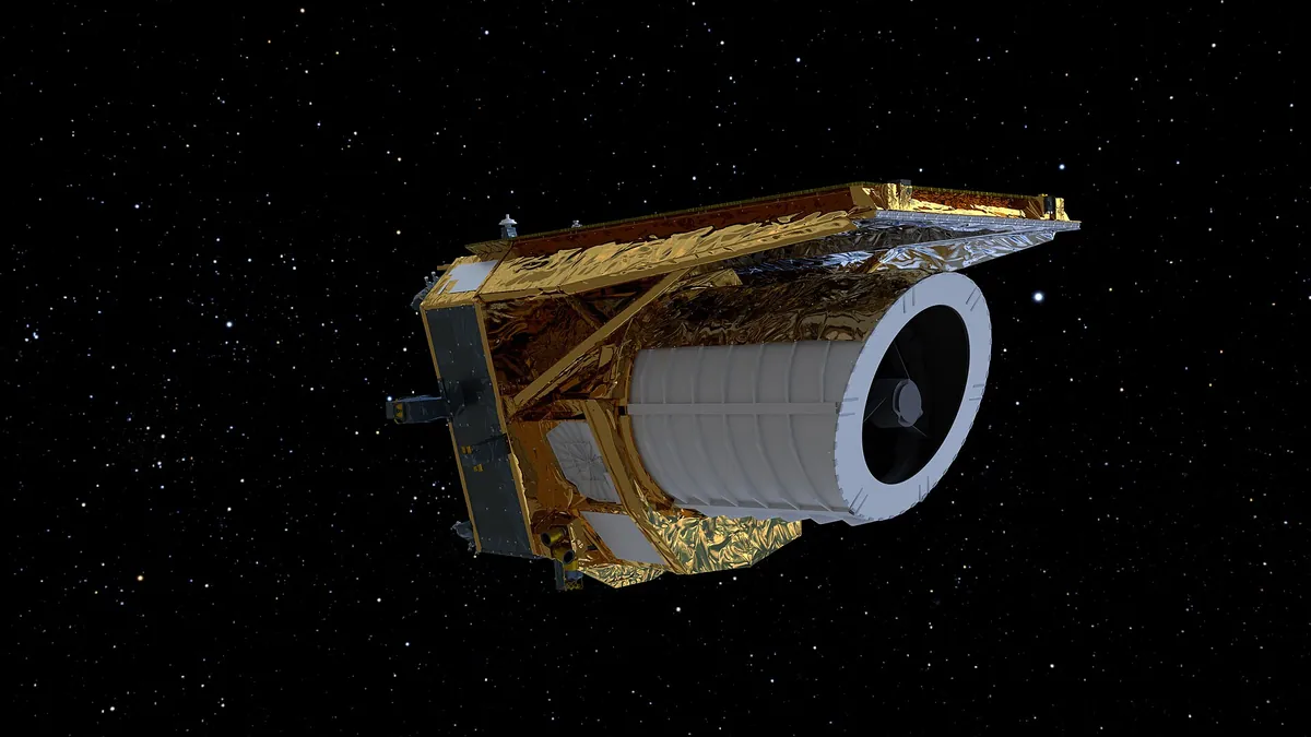 Художествено представяне на космическия телескоп Euclid на ЕКА