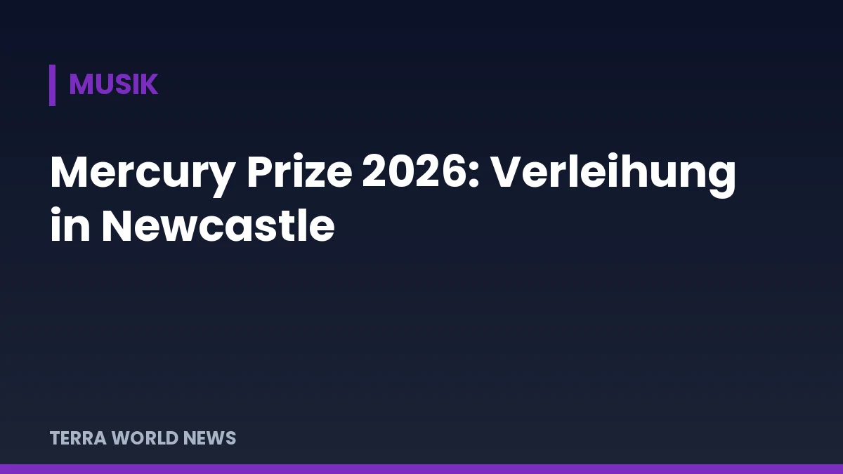 Заглавна графика: Mercury Prize 2026 – церемония в Нюкасъл