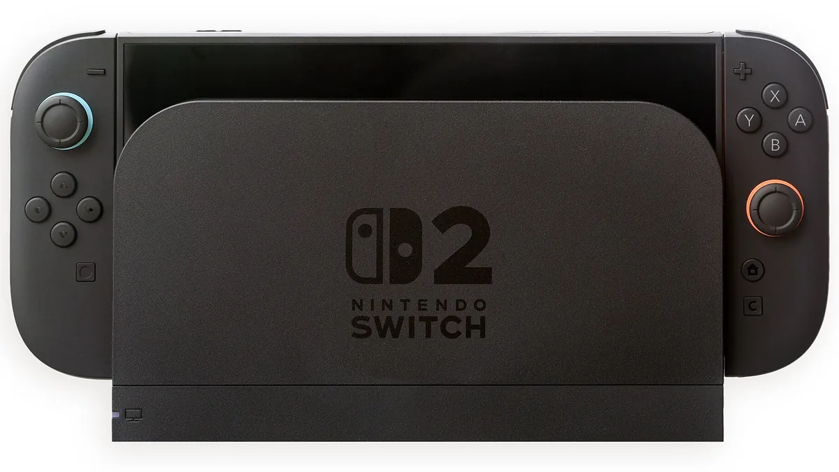 Символно изображение: стандартен Nintendo Switch 2 в докинг станцията