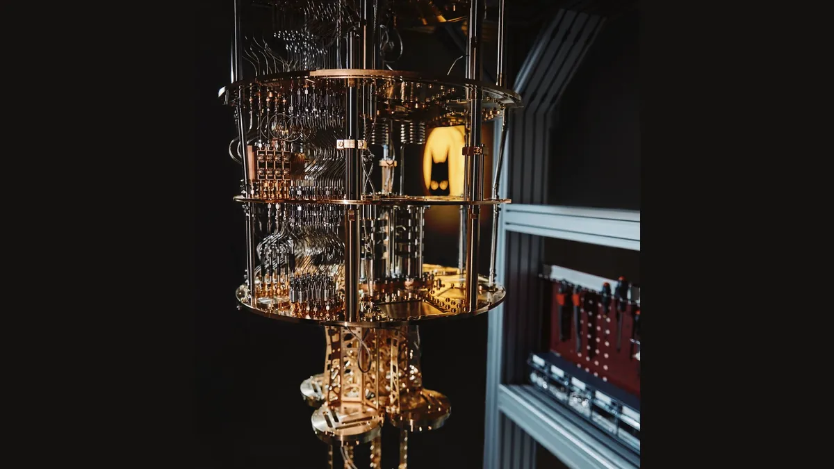 Symbolic image: A quantum computer cryostat in a lab