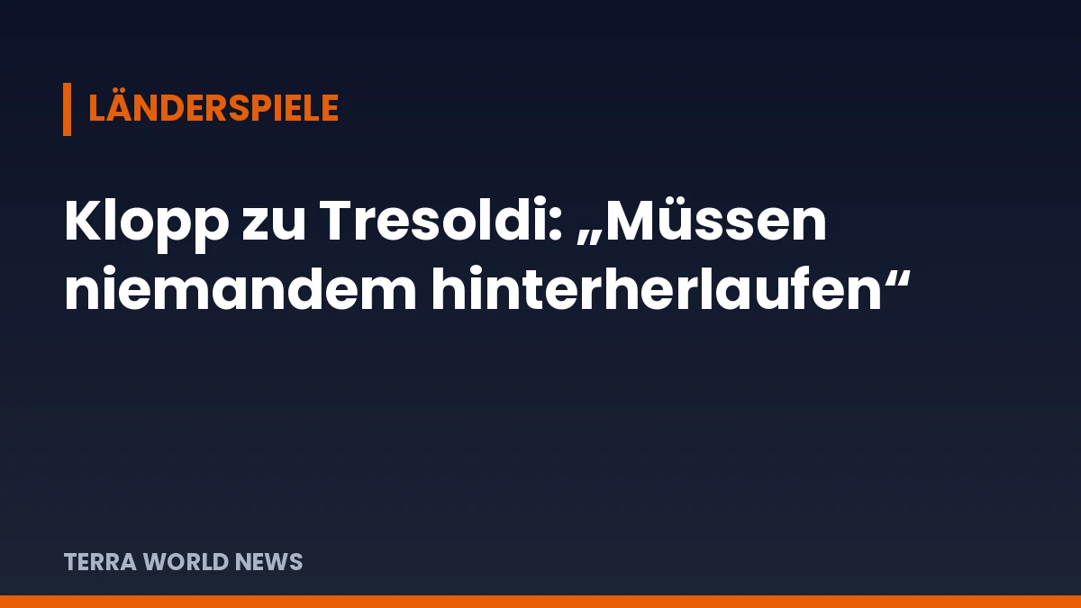 Editorial title graphic: Klopp on Nicolò Tresoldi