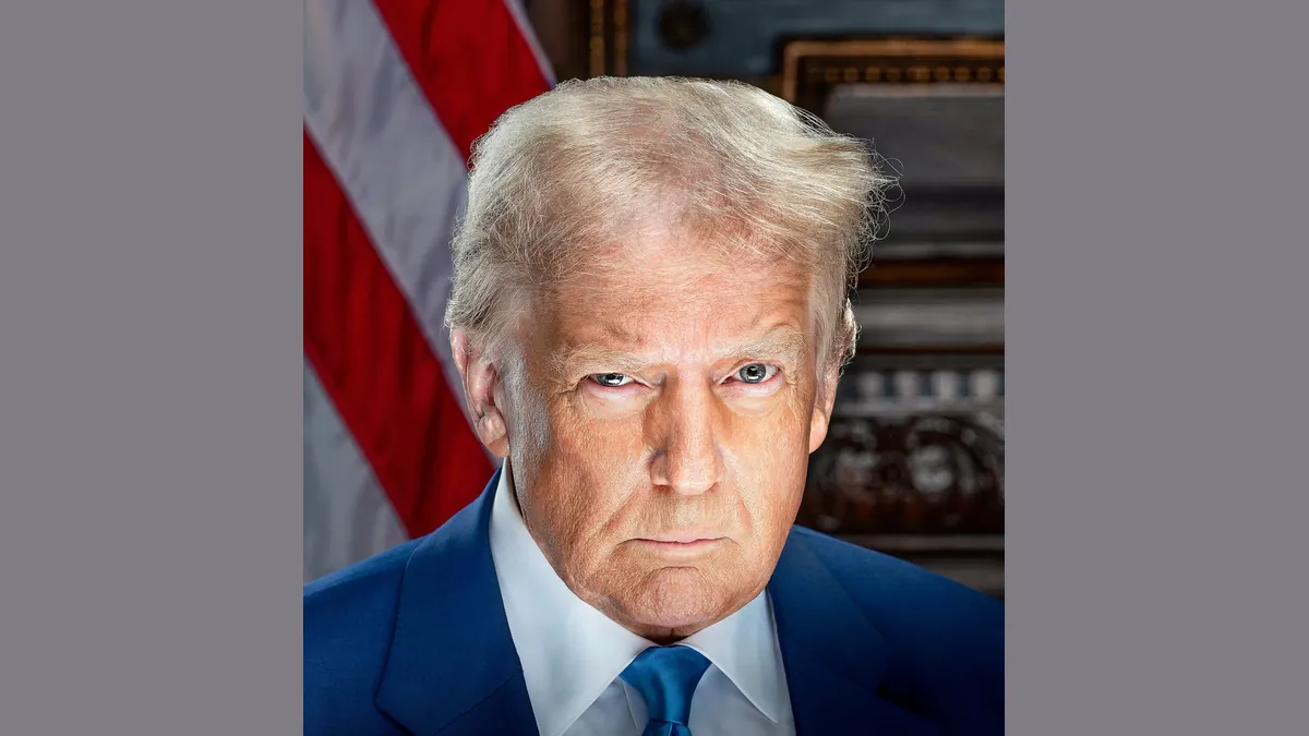 Archivbild: Offizielles Porträt von Donald Trump, 2025