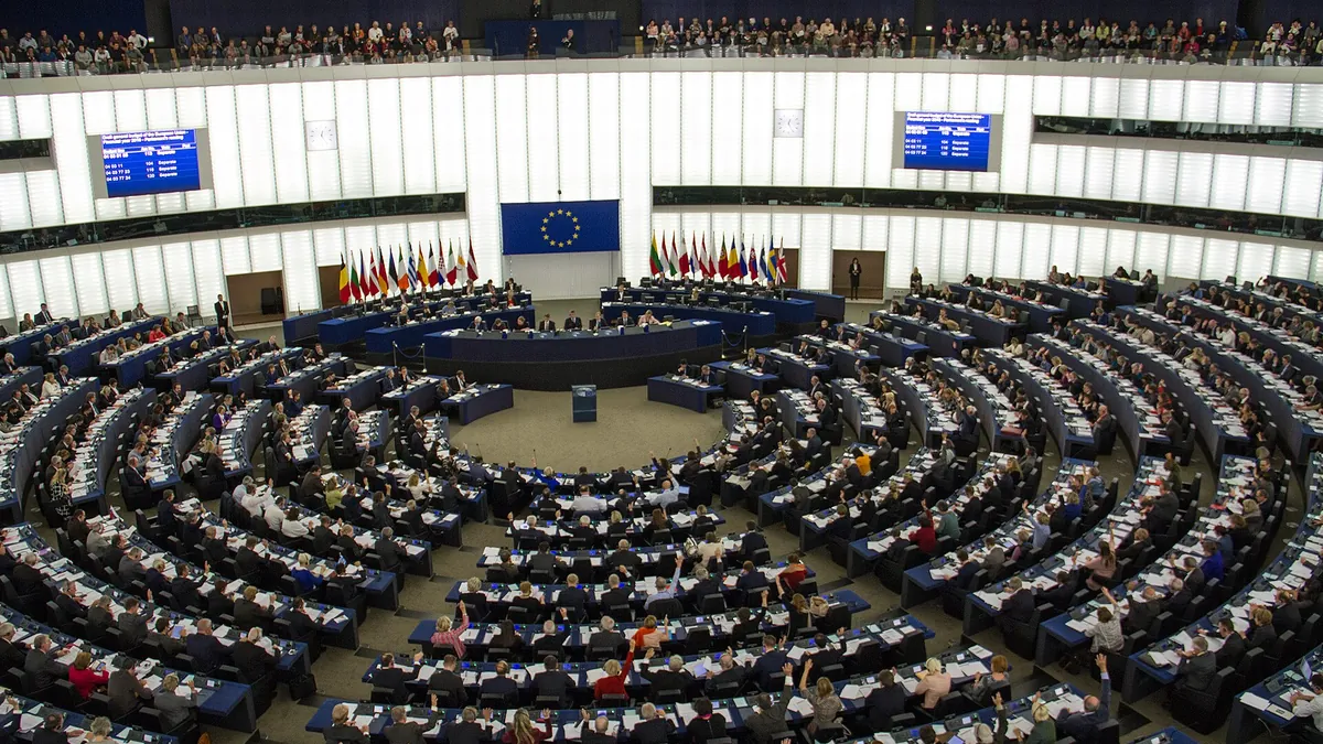 Symbolbild: Plenarsaal des Europäischen Parlaments in Straßburg