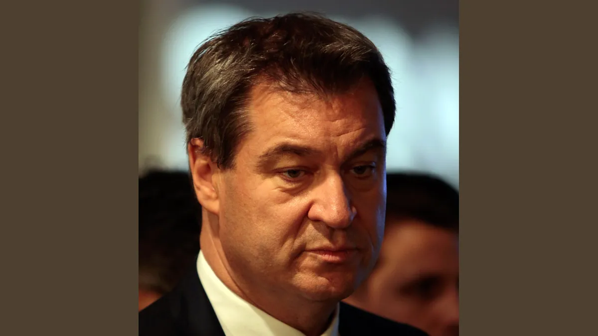 Archivbild: Markus Söder auf dem CSU-Parteitag in München, 2019