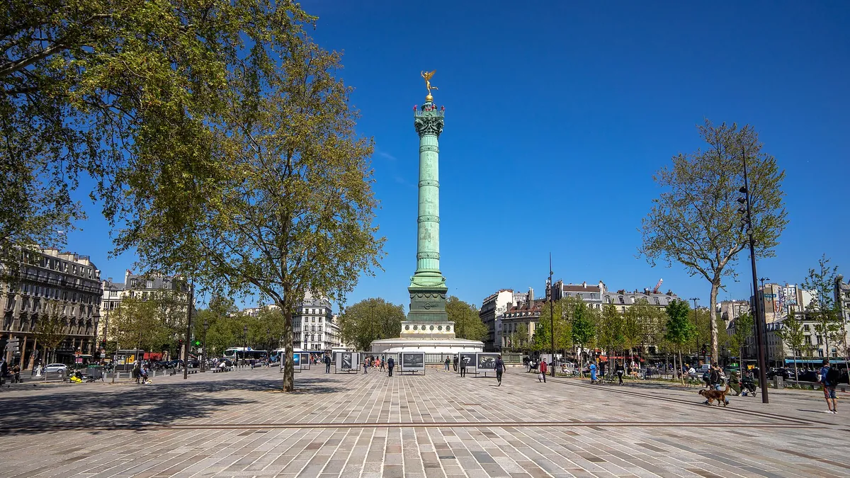 Symbolbild: Place de la Bastille in Paris, 2021