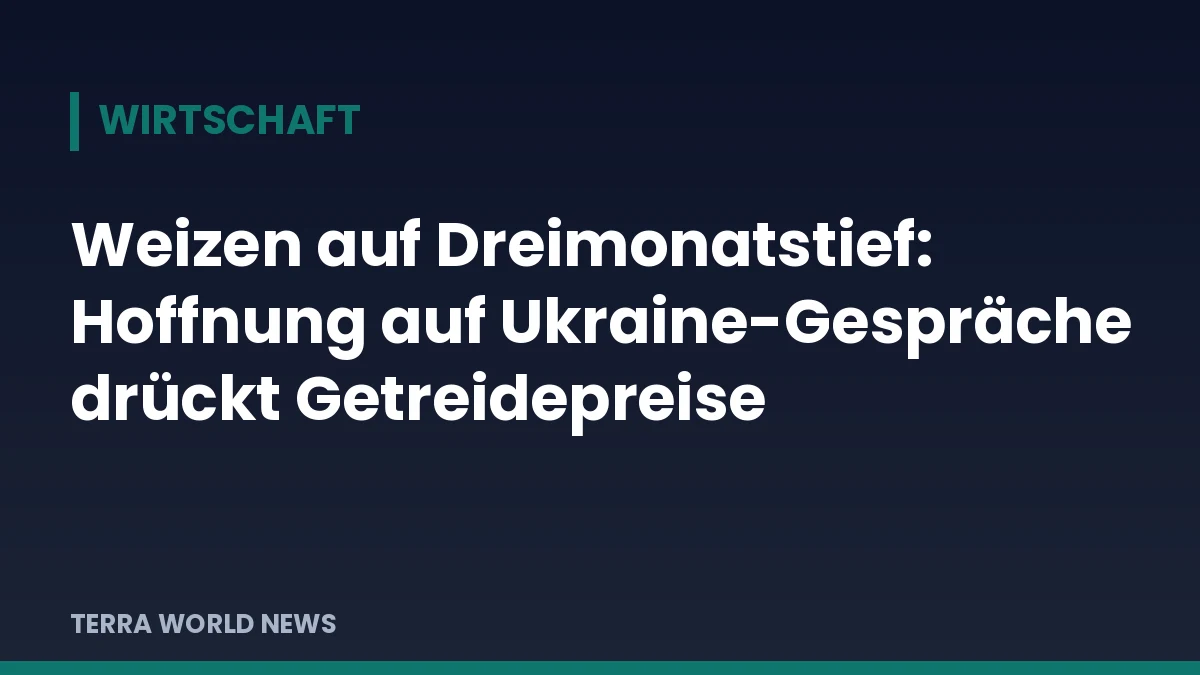 Графика: Пшеницата на тримесечно дъно: надеждите за преговори за Украйна свалят цените на зърното