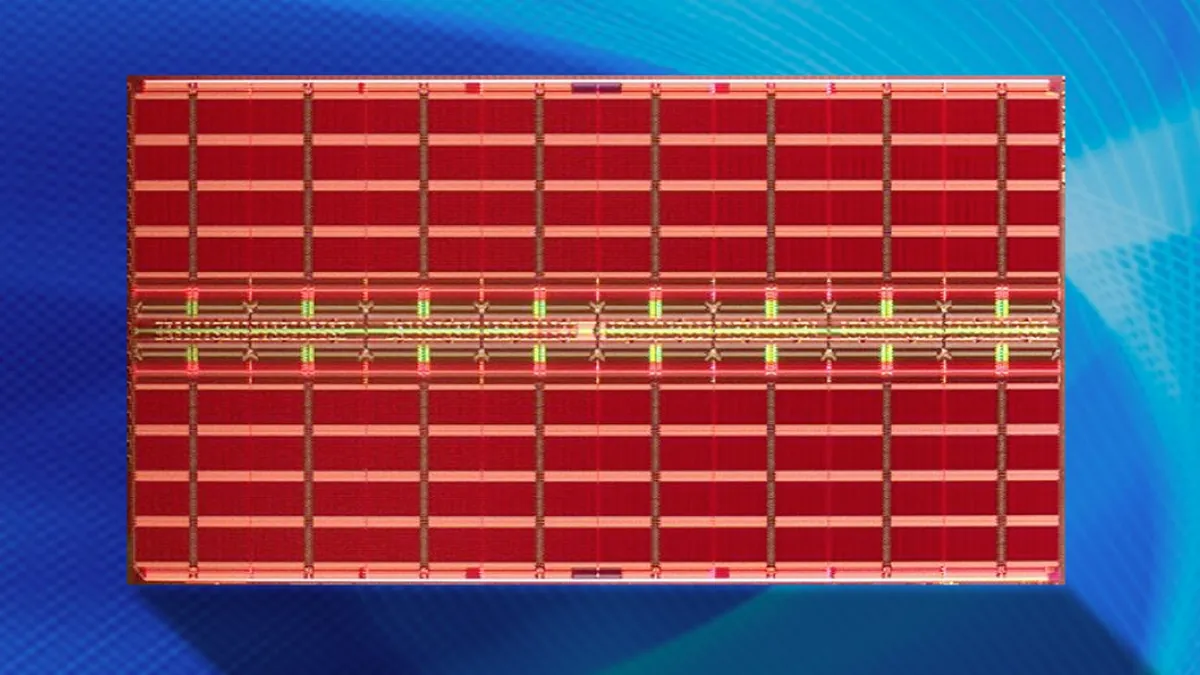 Символна снимка: чип с магниторезистивна памет (spin-torque MRAM)