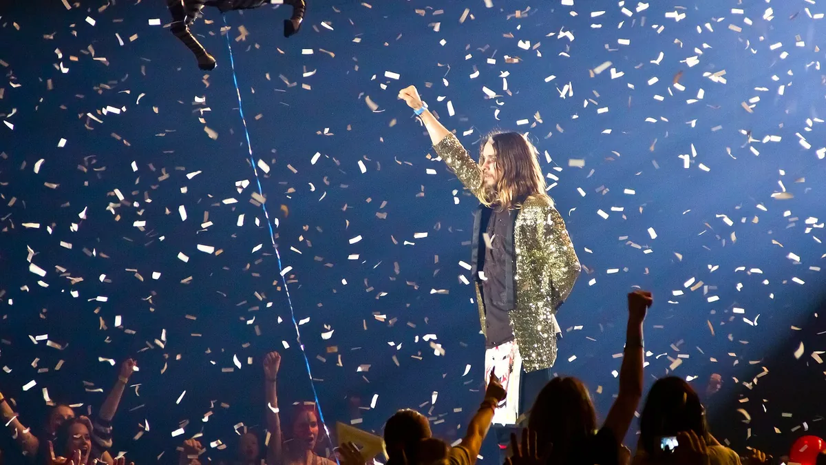 Архивна снимка: Джаред Лето с Thirty Seconds to Mars на сцената
