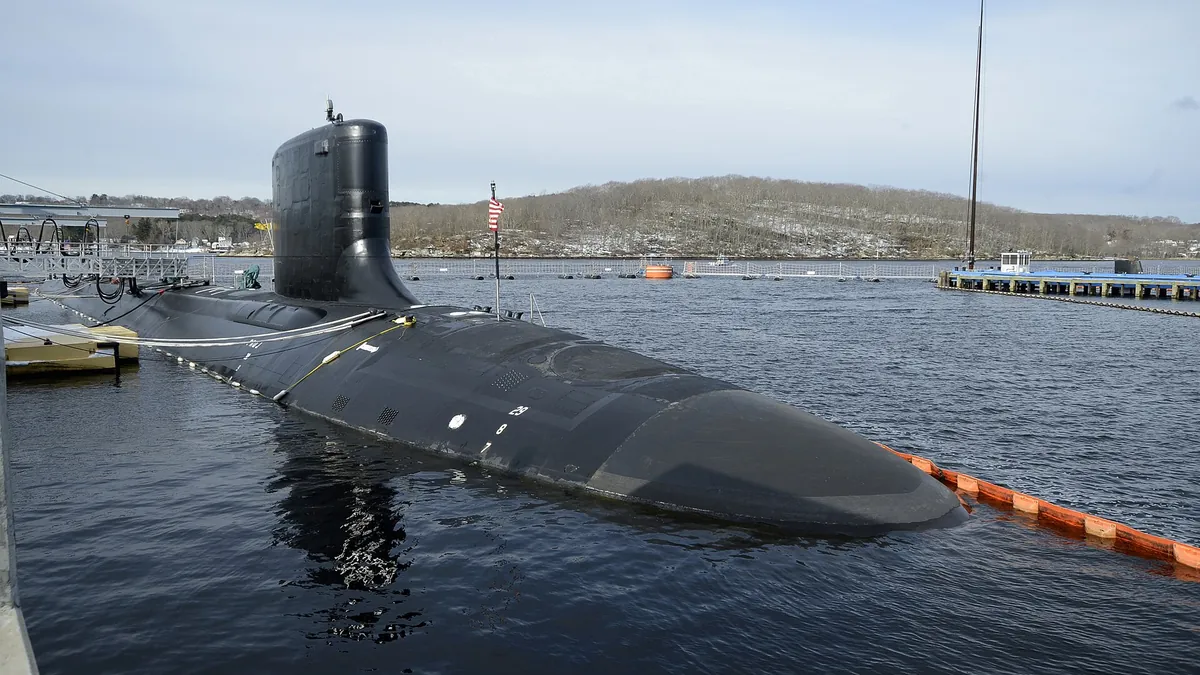 Arşiv fotoğrafı: USS Colorado (SSN-788) denizaltısı, Groton, Connecticut'taki rıhtımda (2018)