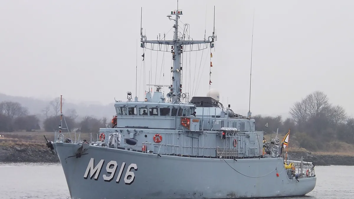 Archivbild: Der Minenjäger M916 „Bellis“, noch unter belgischer Flagge