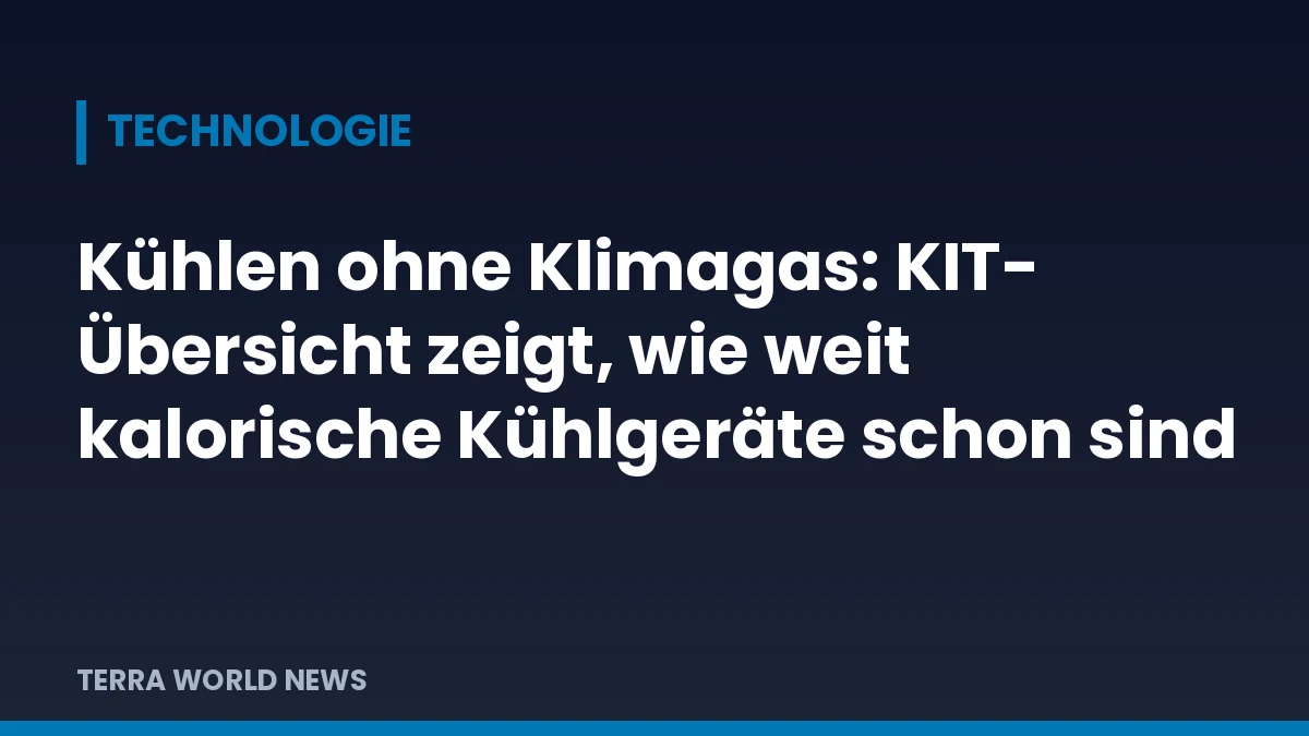 Titelgrafik: Kühlen ohne Klimagas: kalorische Kühlgeräte