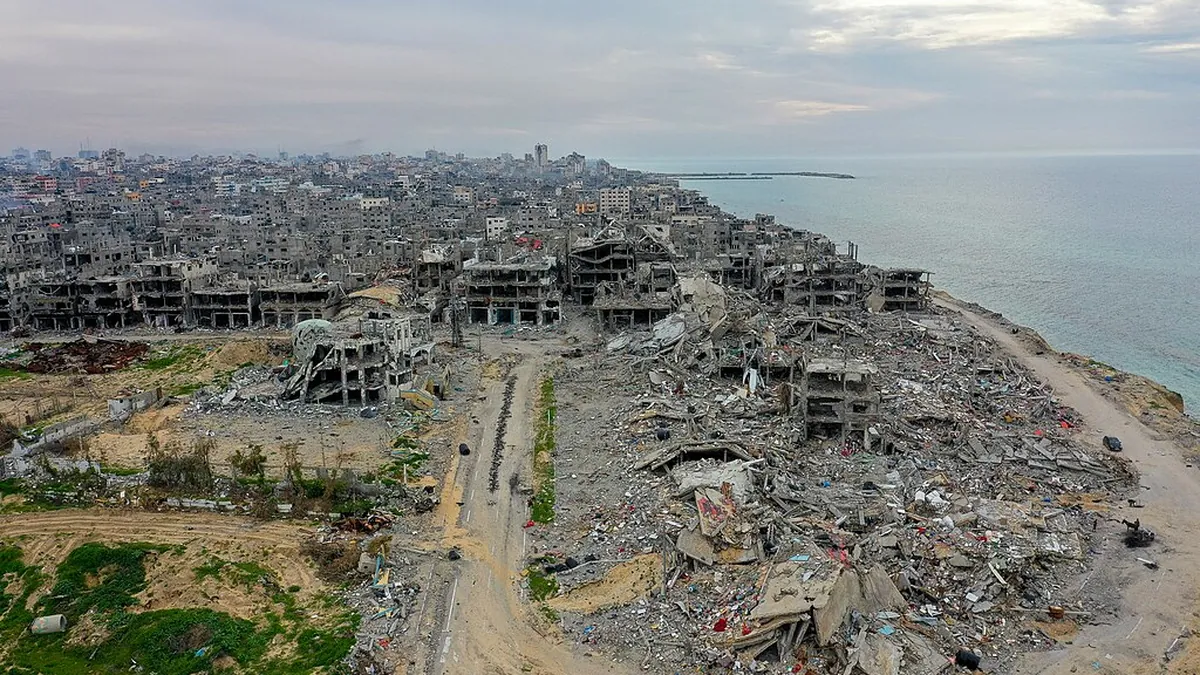 Archivbild: Zerstörungen im Flüchtlingslager Schati im Gazastreifen aus der Luft